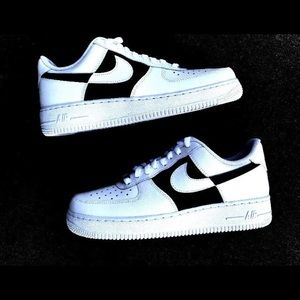 air force 1 half black half white